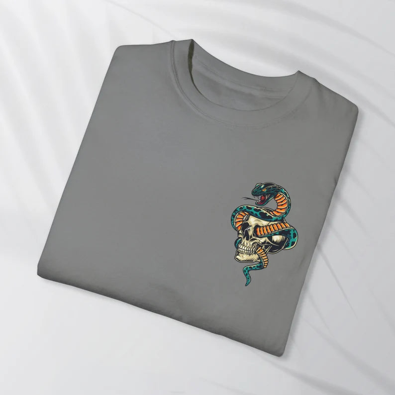 Snake & Skull Tattoo T-Shirt