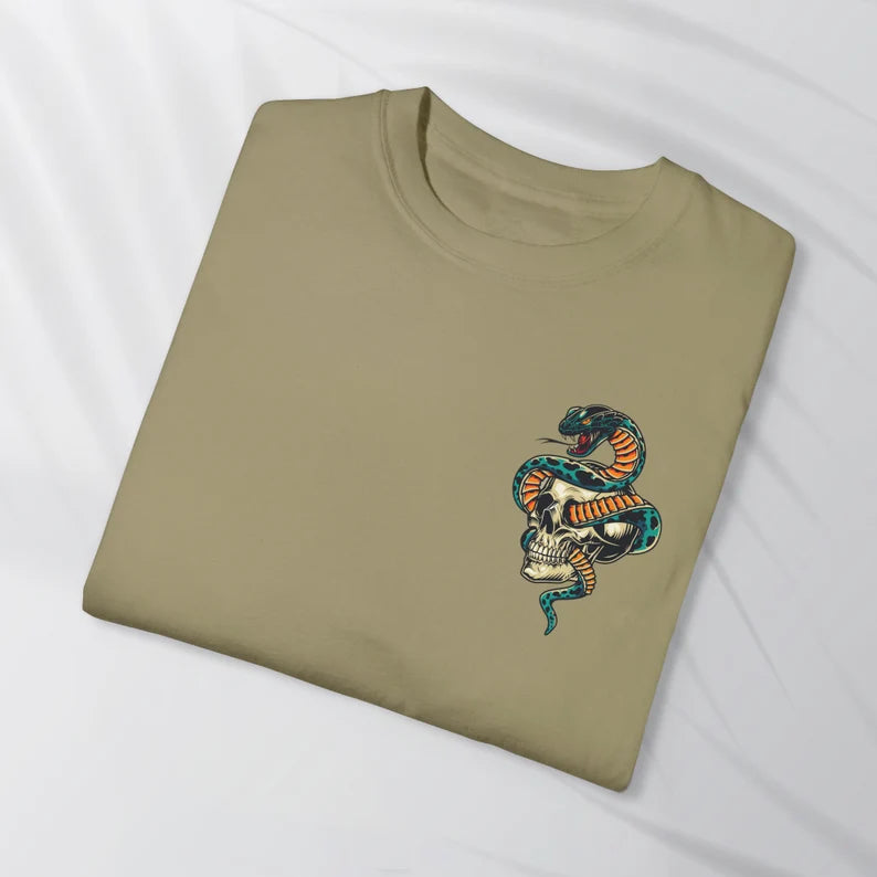 Snake & Skull Tattoo T-Shirt