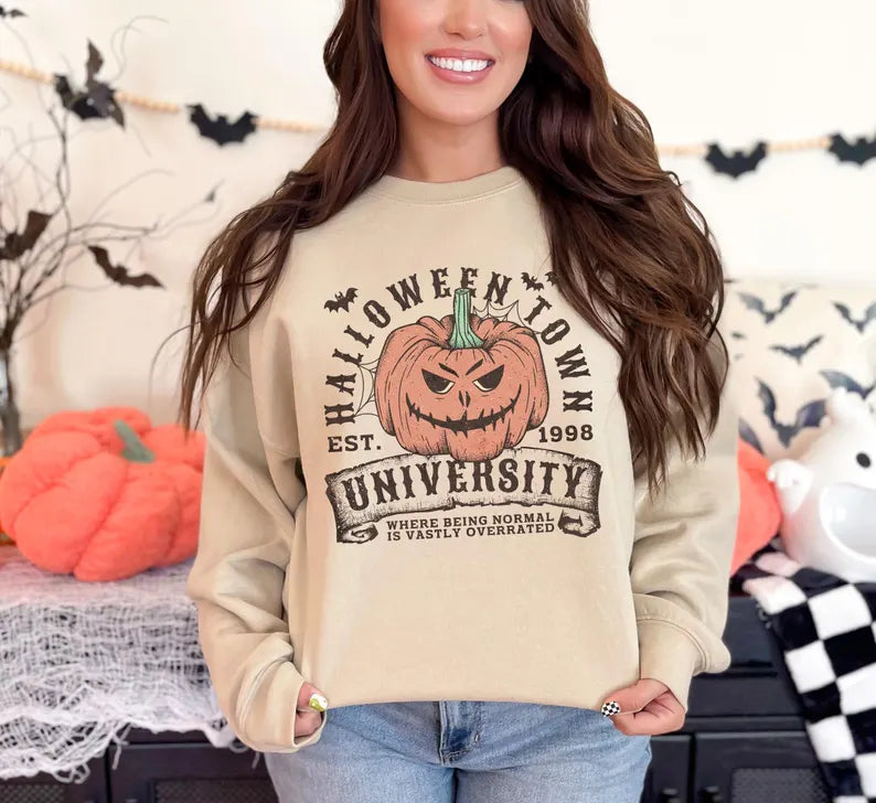 Halloweentown Est 1998 Sweatshirt, Retro Halloween Town Crewneck Sweater Halloweentown University, Halloween Fall Sweatshirt
