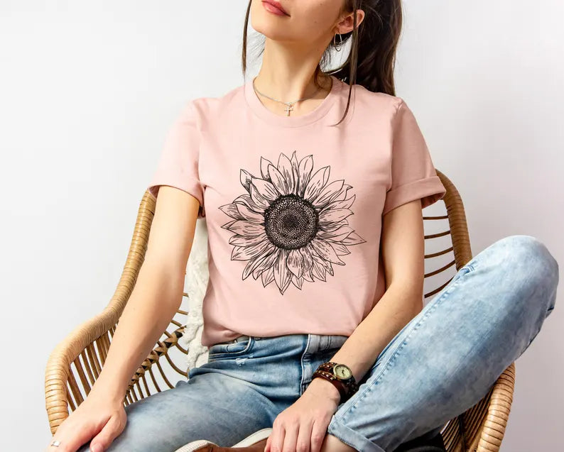 Sunflower T-Shirt, Garden Shirt, Fall Shirt
