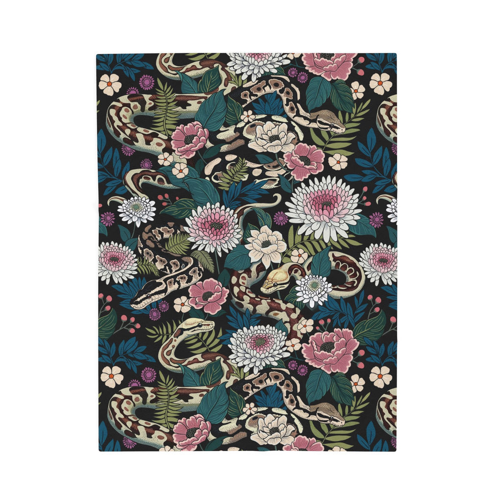 Floral Pythons Plush Blanket