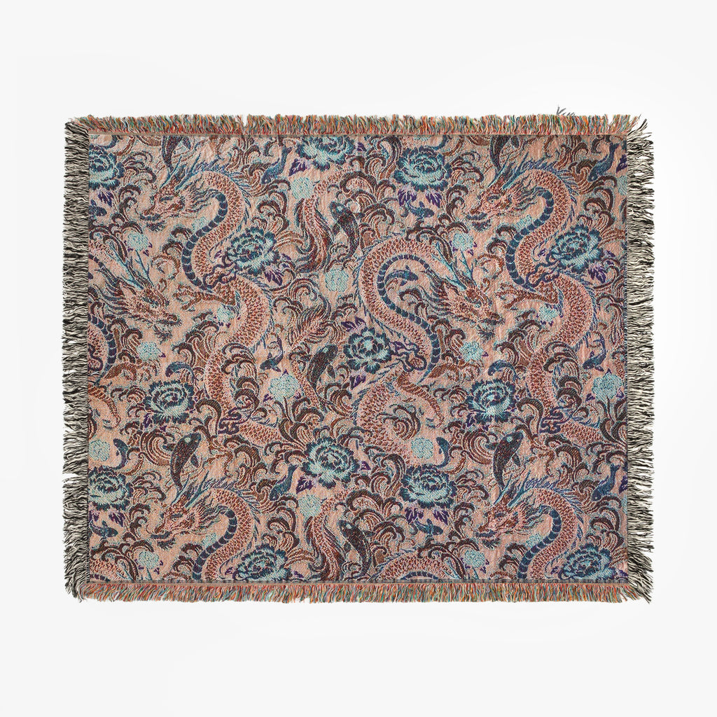Dragon Waves Woven Blanket