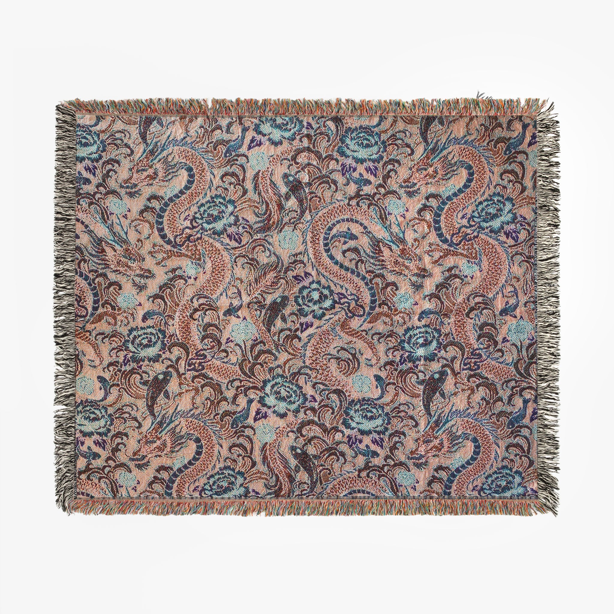 Dragon Waves Woven Blanket