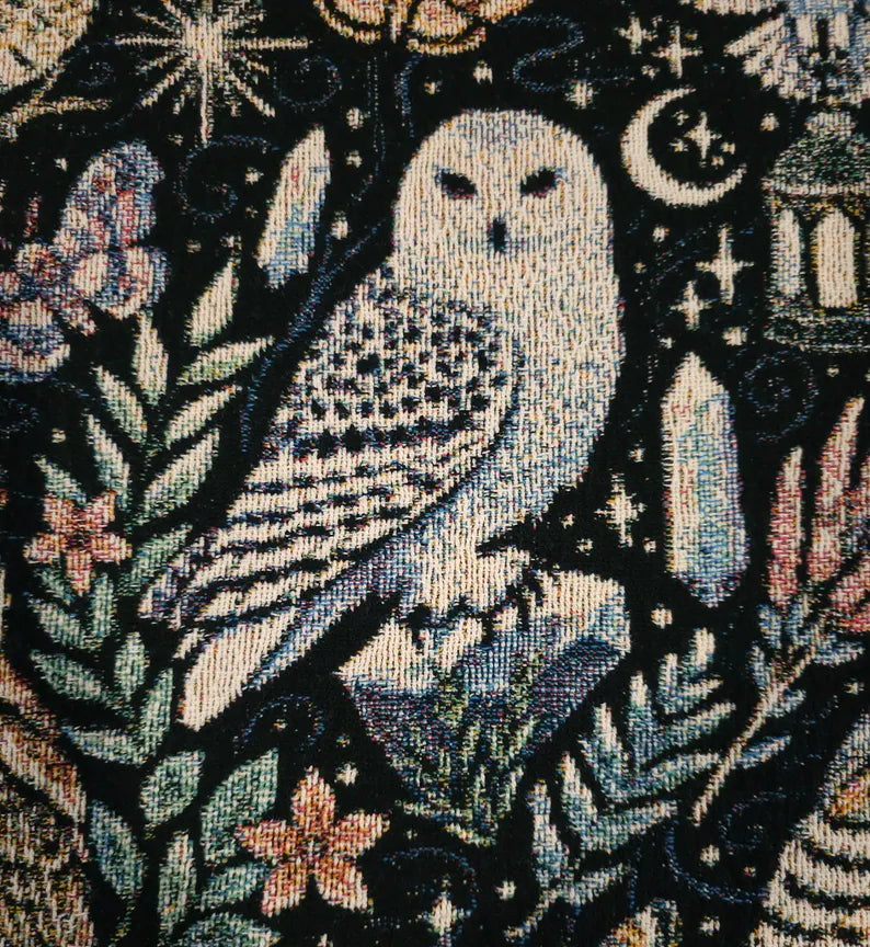 Mystical Owls Woven Blanket