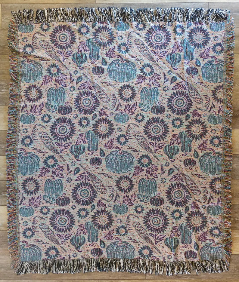 Autumn Crows Woven Blanket