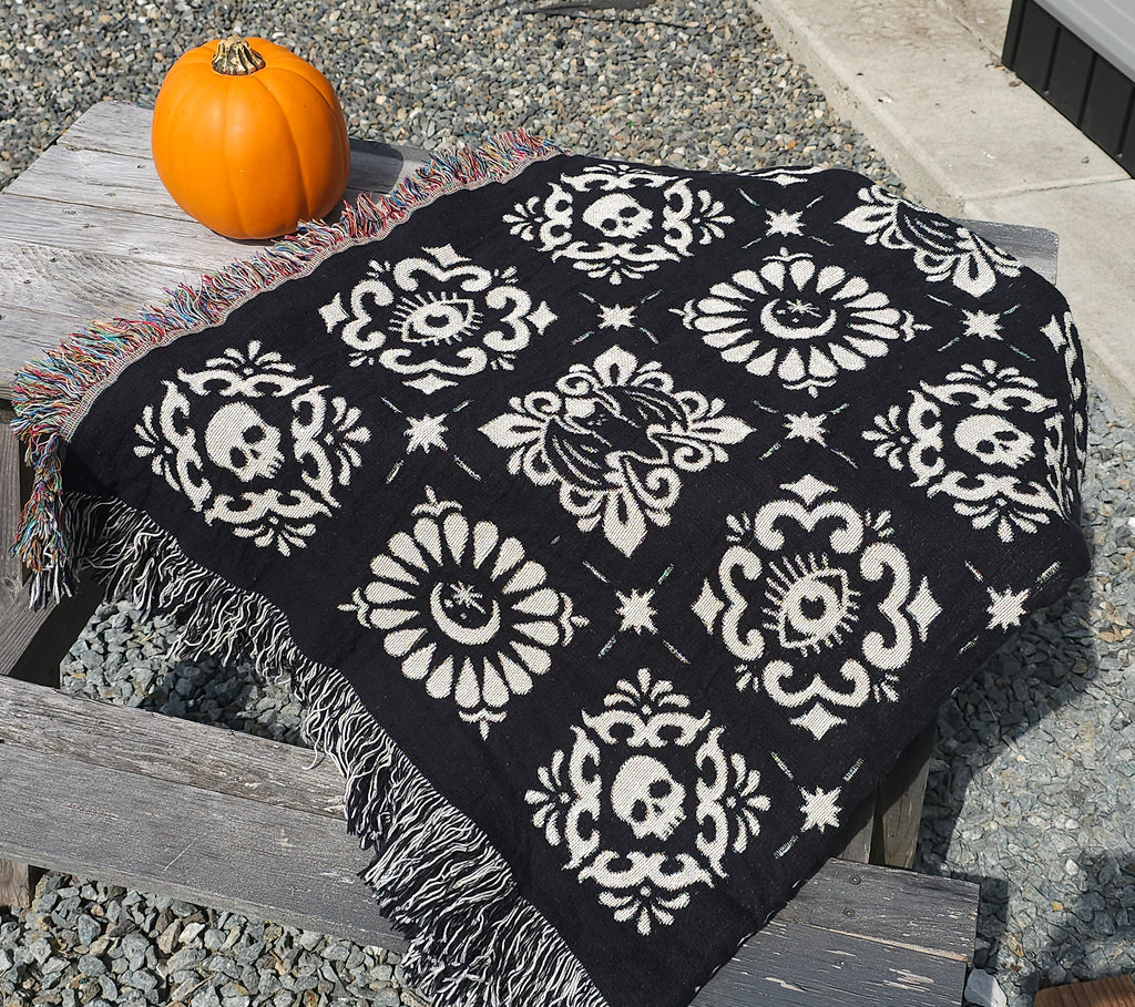 Gothic Squares Woven Blanket