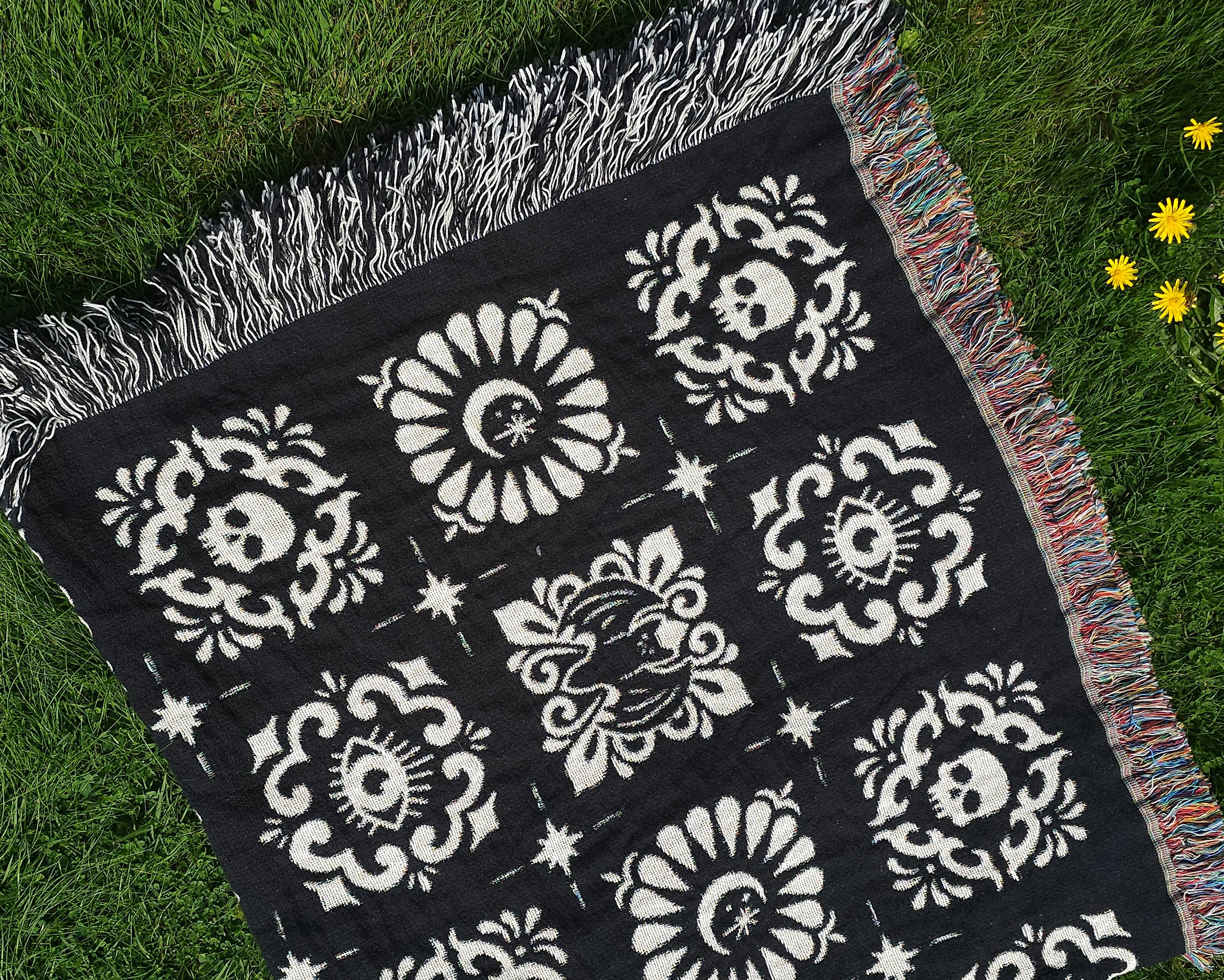 Gothic Squares Woven Blanket