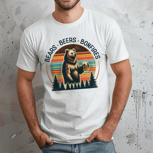 Bears, Beers, Bonfires T-Shirt, Camping Shirt