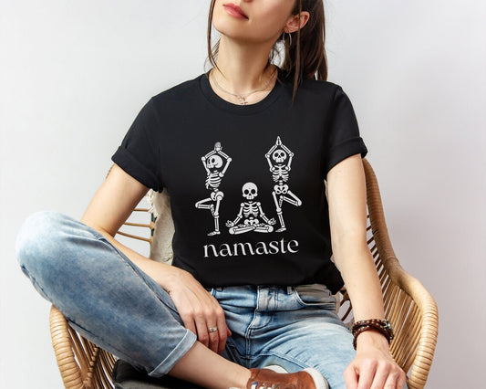 Skeleton Namaste Yoga T-Shirt