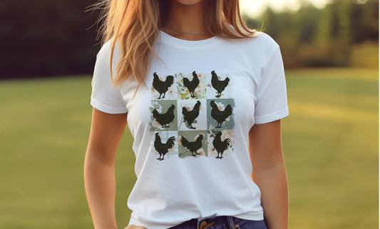 Rustic Chicken Tee, Chicken Lover Tee, Farm T-shirt, Gift For Her, Farmstead Shirt, Mothers Day