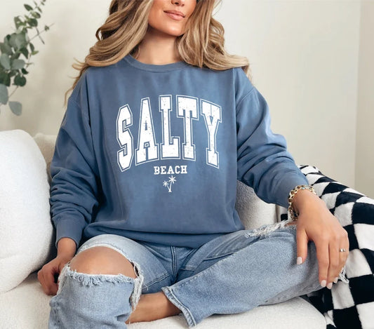 Salty Beach Crewneck Sweatshirt