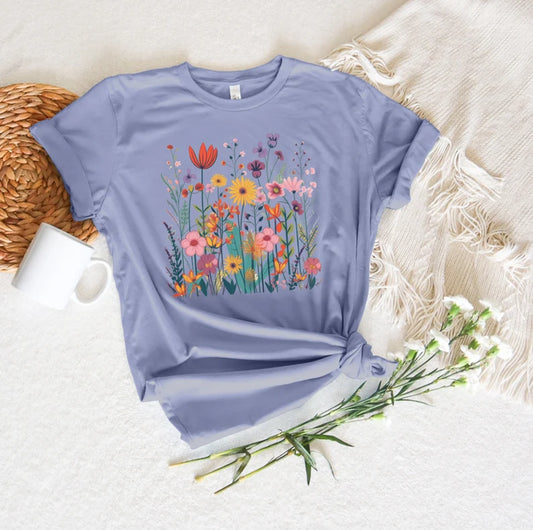 Wildflowers T-Shirt, Floral Shirt, Spring Shirt