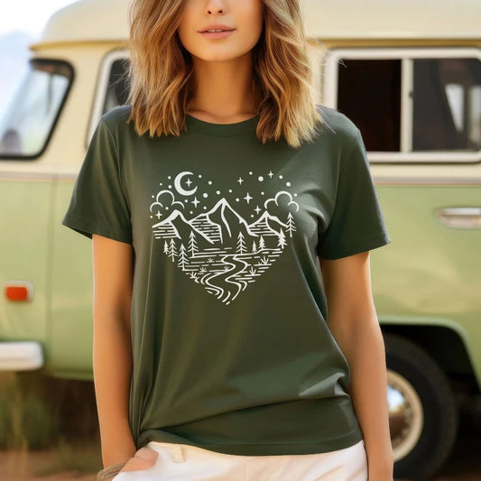 Love The Outdoors T-Shirt, Mountains, Forest T-shirt, Camping Shirt, Outdoors Shirt