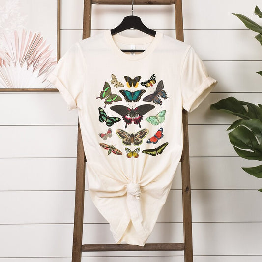 Vintage Butterfly & Moth T-shirt, Cottagecore Aesthetic T-shirt