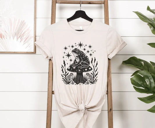 Celestial Frog & Mushroom T-Shirt