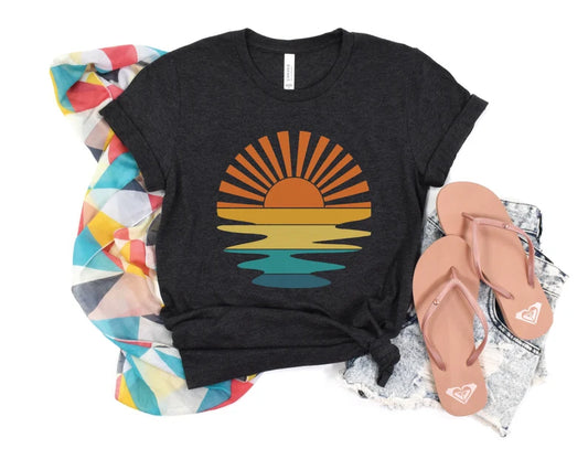 Retro Sunset Rays T-Shirt