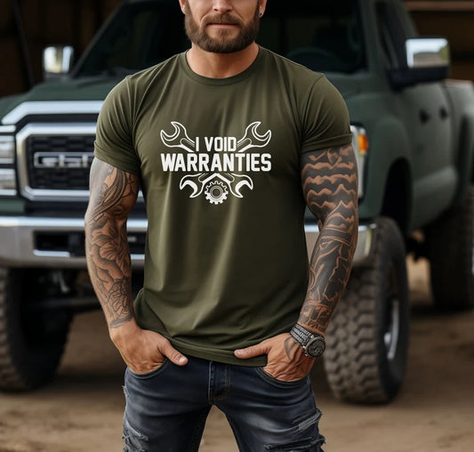 I Void Warranties T-Shirt, Work Shirt, Dad Shirt, Gift For Him, Garage Shirt, Car Enthusiast, Tuner Shirt, Car Guy, Car Girl, Car Shirt