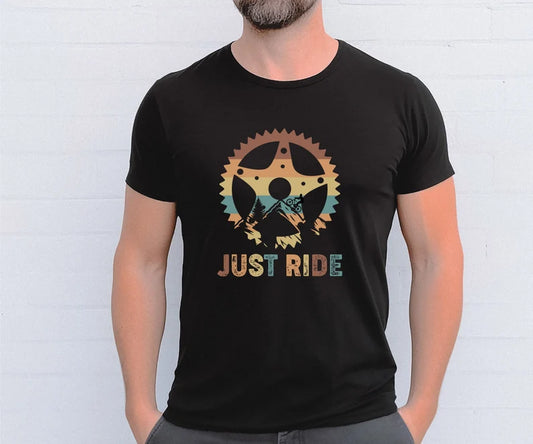 Just Ride Bicycle T-Shirt, biking Shirt, Gift For Him, Gift For Her