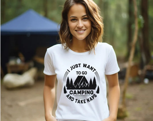 I Just Want To Go Camping And Take Naps T-Shirt, Camping Shirt, Vacation Shirt, Outdoors