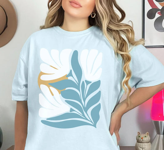 Retro Boho Flowers Graphic Tshirt