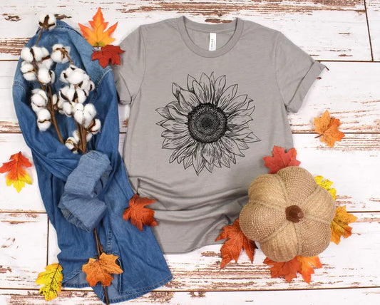 Sunflower T-Shirt, Garden Shirt, Fall Shirt