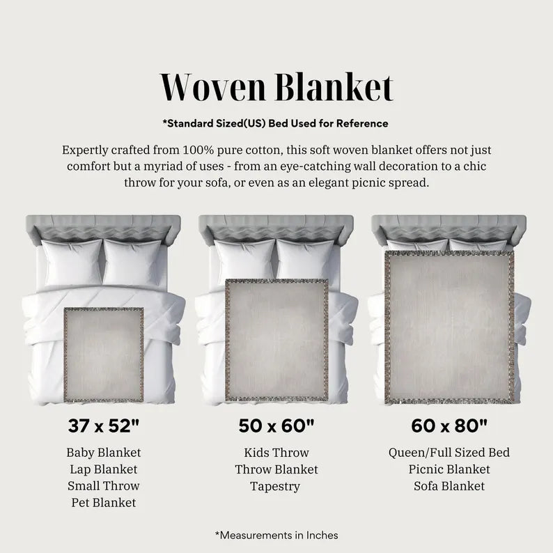 Floral Ghosts Woven Blanket