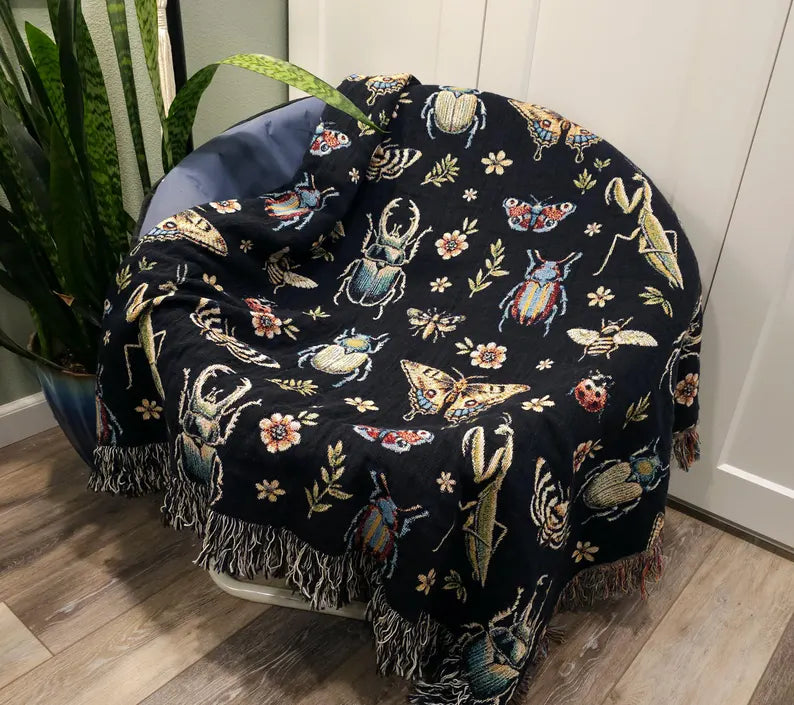 Insects Woven Blanket