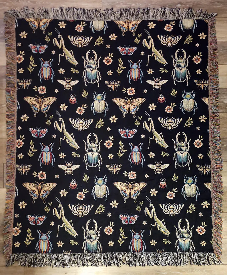 Insects Woven Blanket