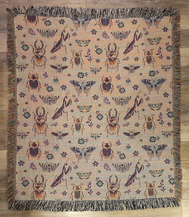 Insects Woven Blanket