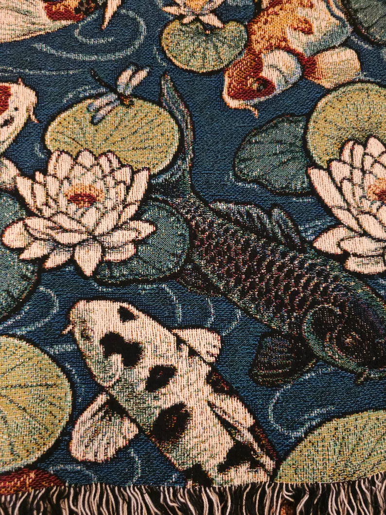 Koi Pond Woven Blanket