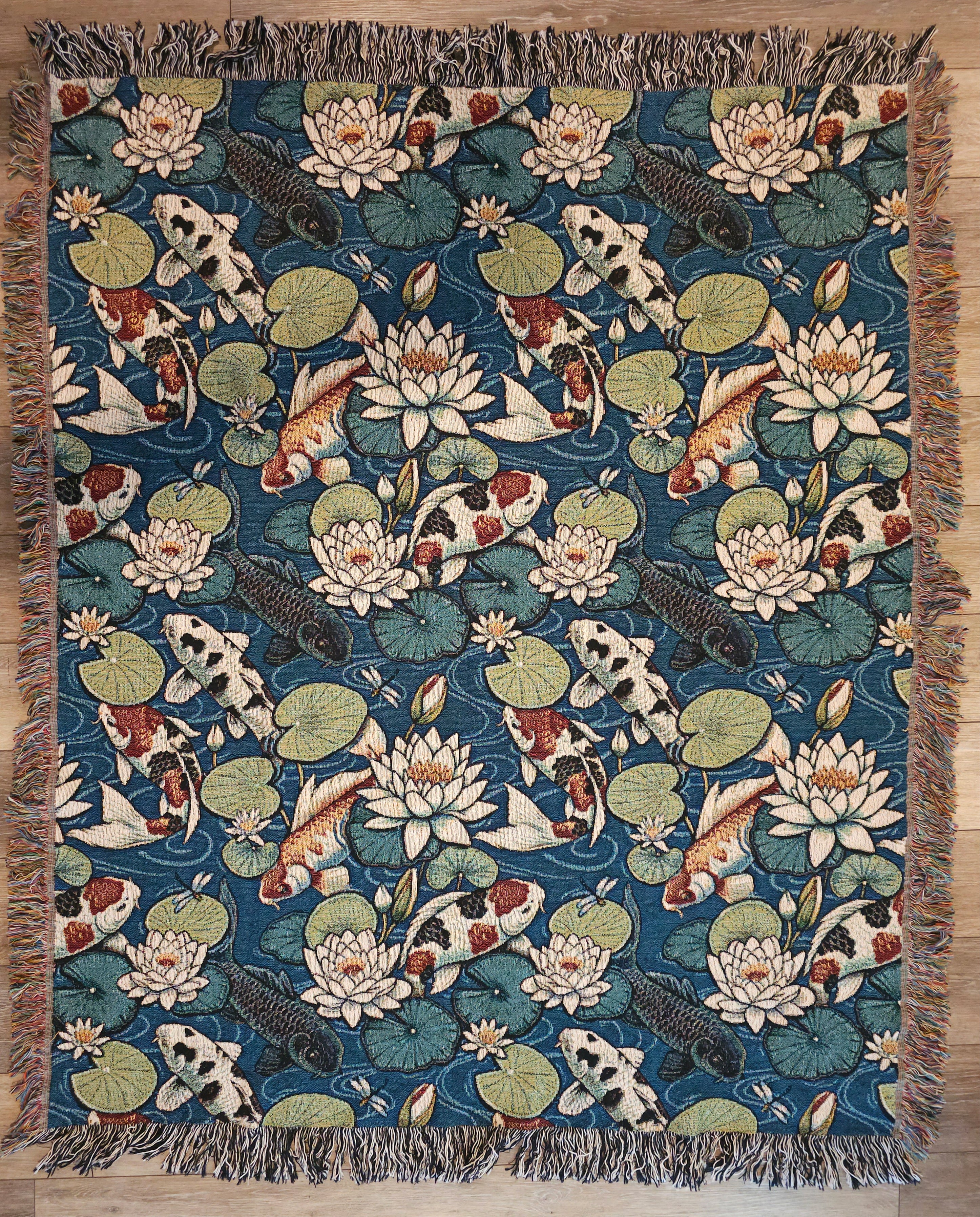 Koi Pond Woven Blanket