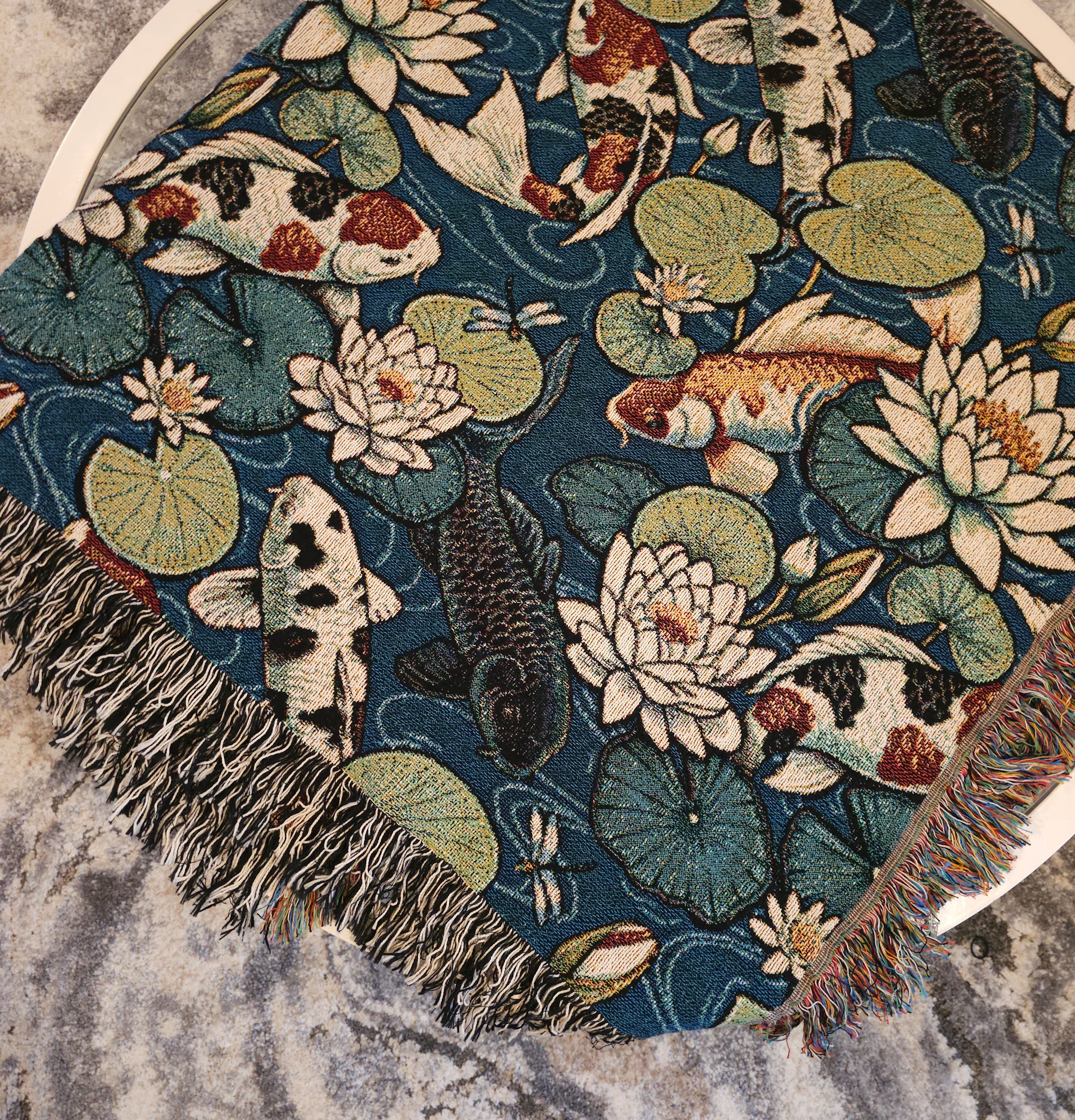 Koi Pond Woven Blanket