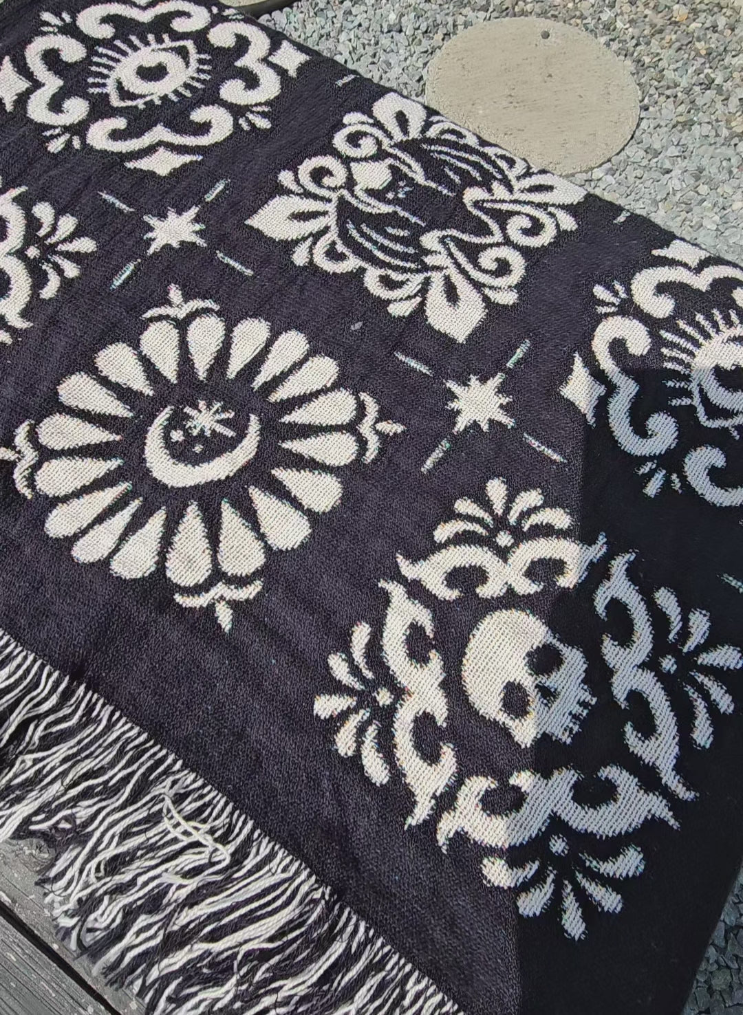 Gothic Squares Woven Blanket