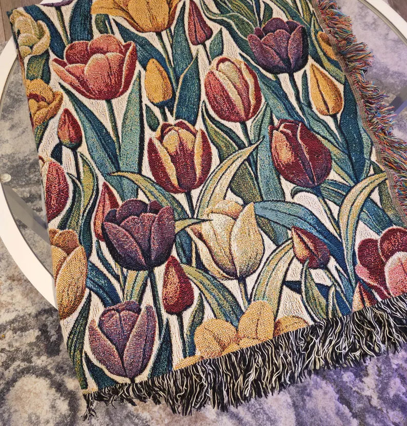 Tulips Woven Blanket