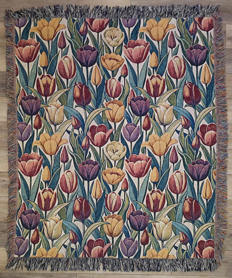 Tulips Woven Blanket