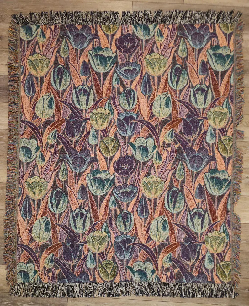 Tulips Woven Blanket